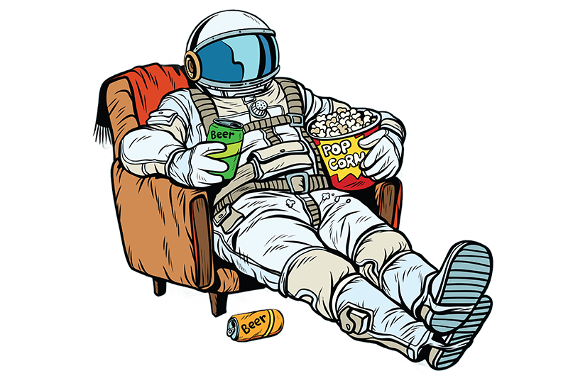 Astronaut Sitting In Chair