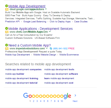 bottom paid in search